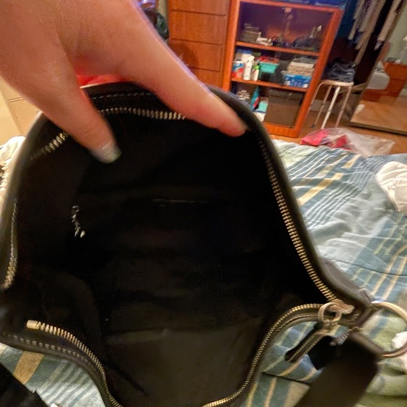Coach Black Pebbled Leather Hobo Handbag - Picture 4 of 5
